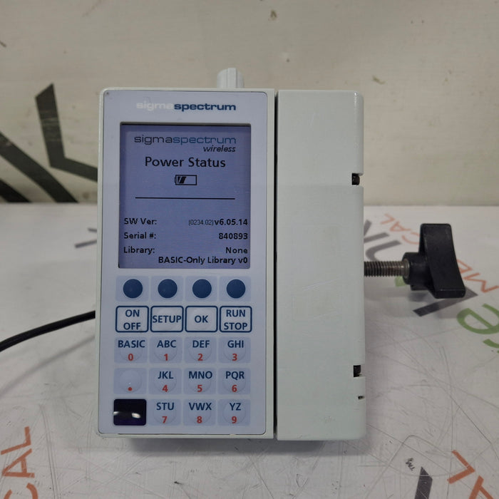 Baxter Sigma Spectrum 6.05.14 with B/G Battery Infusion Pump