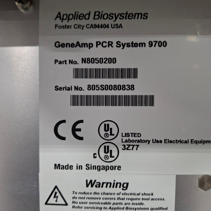 Applied Biosystems Applied Biosystems GeneAmp 9700 PCR System Research Lab reLink Medical