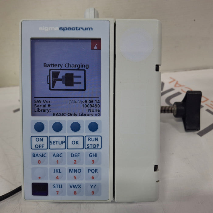 Baxter Sigma Spectrum 6.05.14 with B/G Battery Infusion Pump