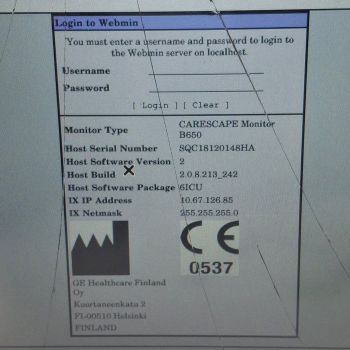 GE Healthcare GE Healthcare Carescape B650 Critical Care Patient Monitor Patient Monitors reLink Medical