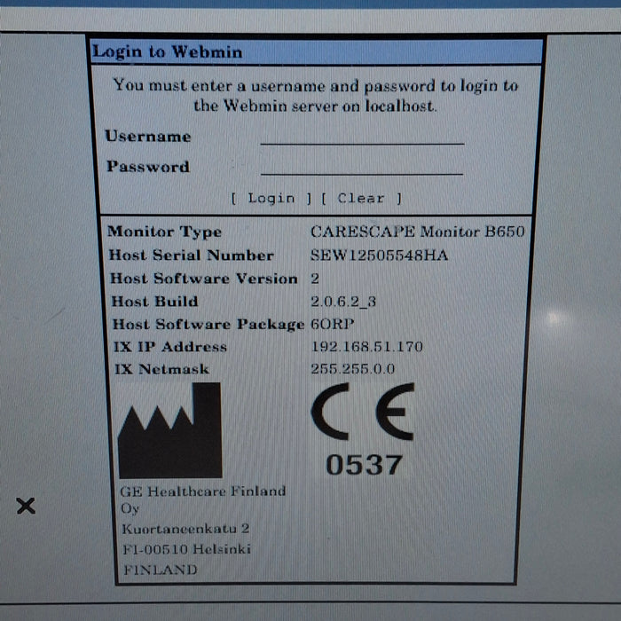 GE Healthcare GE Healthcare Carescape B650 Patient Monitor Patient Monitors reLink Medical