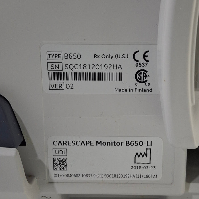 GE Healthcare Carescape B650 Patient Monitor