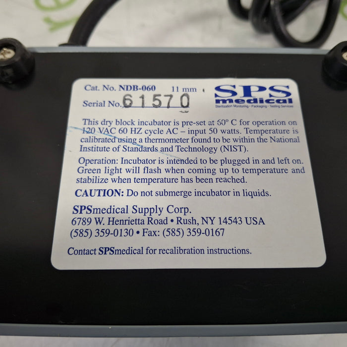 SPS medical Supply Corp NDB-060 Dry Bath Incubator