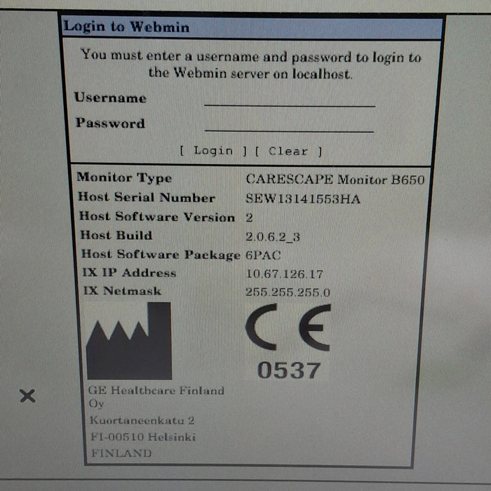 GE Healthcare GE Healthcare Carescape B650 Patient Monitor Patient Monitors reLink Medical