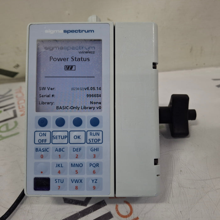 Baxter Sigma Spectrum 6.05.14 with B/G Battery Infusion Pump