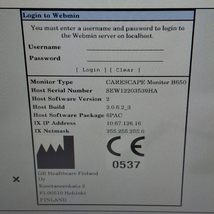 GE Healthcare GE Healthcare Carescape B650 Patient Monitor Patient Monitors reLink Medical