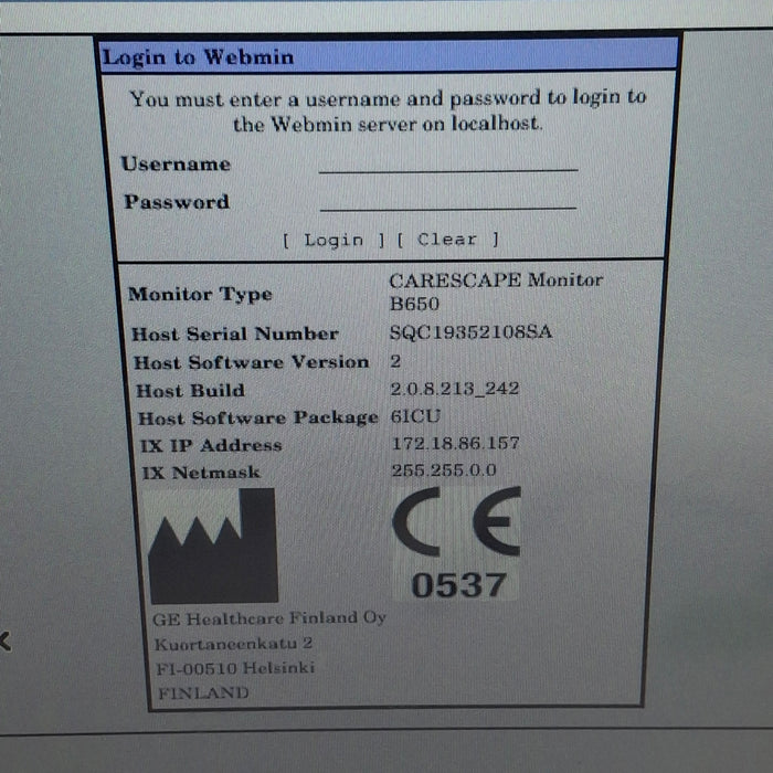 GE Healthcare GE Healthcare Carescape B650 Patient Monitor Patient Monitors reLink Medical