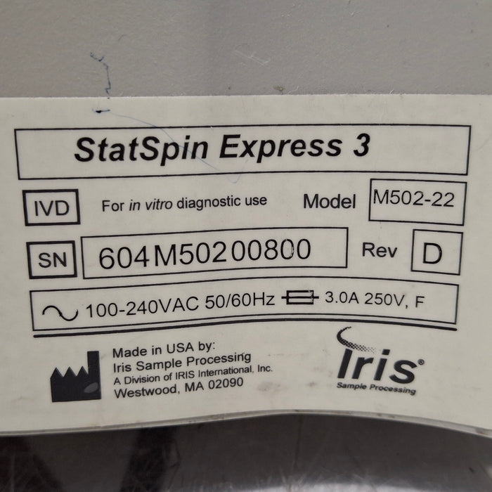 IRIS Medical StatSpin Express 3 Centrifuge