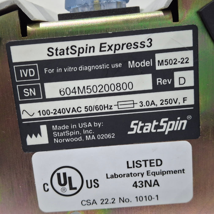 IRIS Medical StatSpin Express 3 Centrifuge