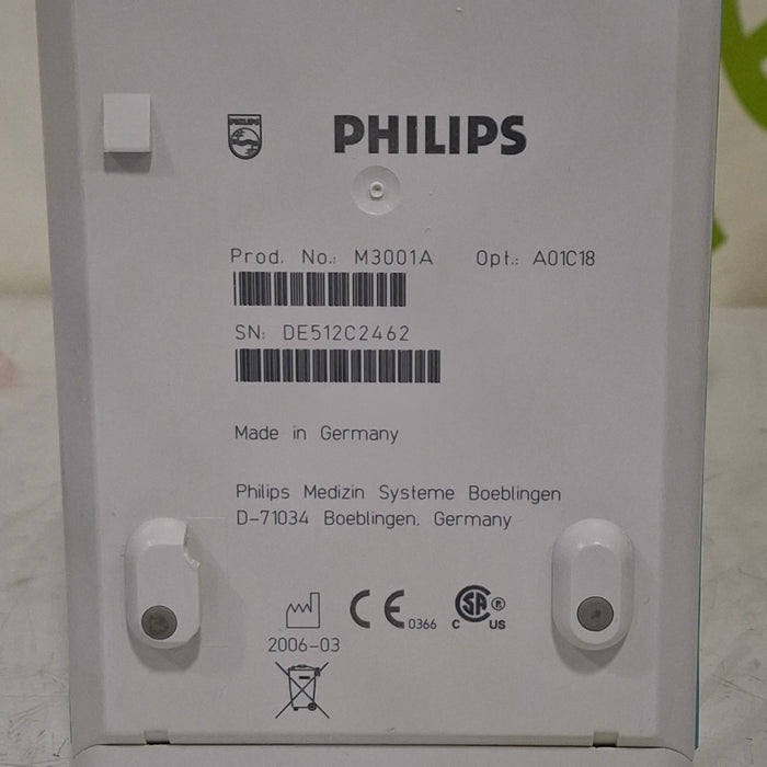 Philips M3001A-A01C18 Fast SpO2, NIBP, 12 lead ECG, Temp, IBP MMS Module