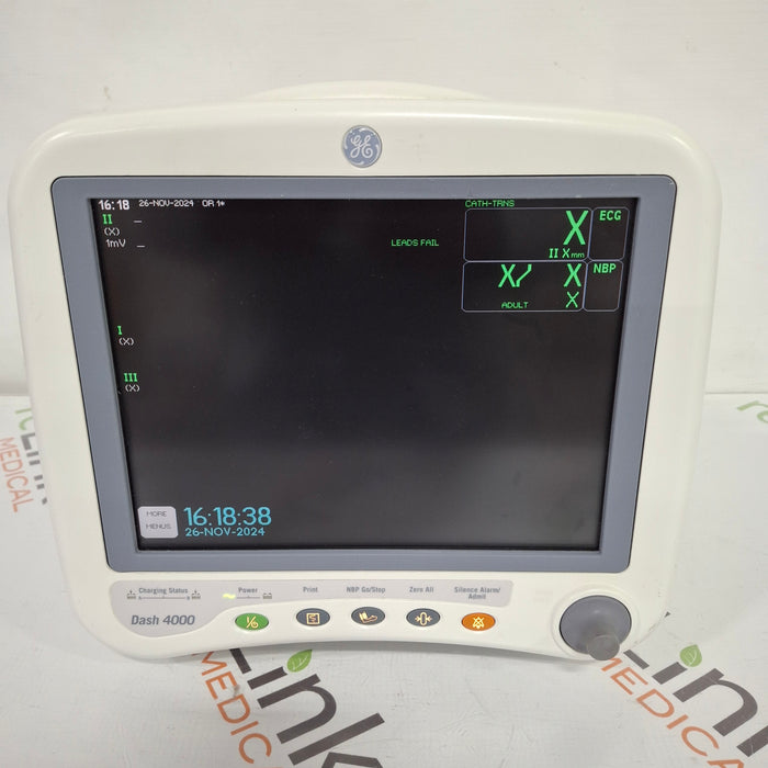 GE Healthcare Dash 4000 - GE/Nellcor SpO2 Patient Monitor