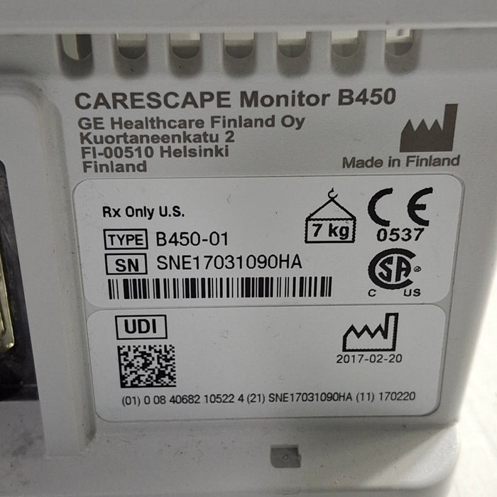 GE Healthcare GE Healthcare Carescape B450 Critical Care Patient Monitor Patient Monitors reLink Medical