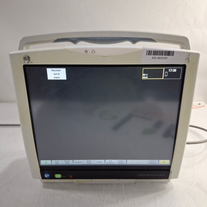 GE Healthcare GE Healthcare Carescape B450 Critical Care Patient Monitor Patient Monitors reLink Medical