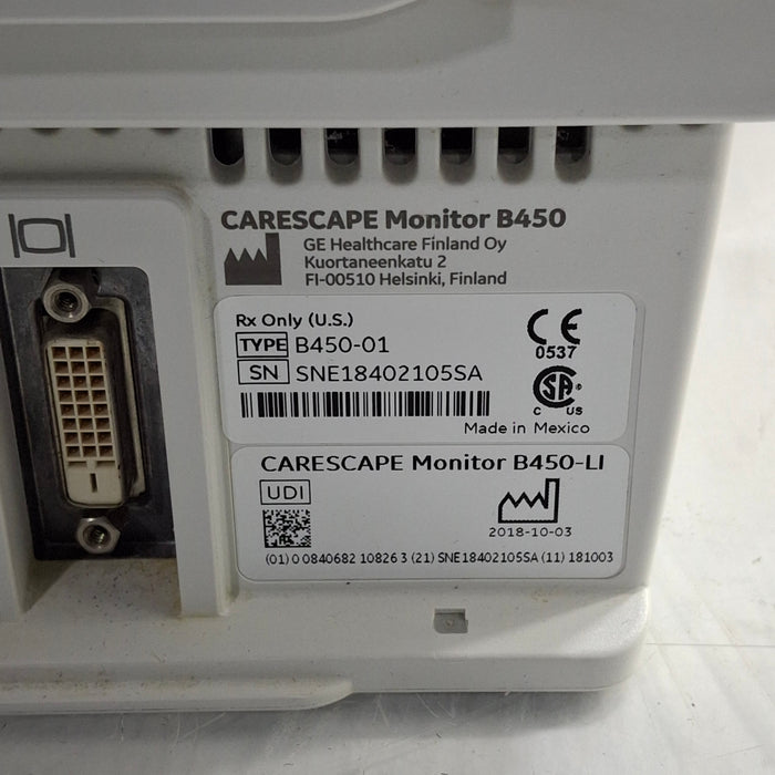 GE Healthcare GE Healthcare Carescape B450 Critical Care Patient Monitor Patient Monitors reLink Medical