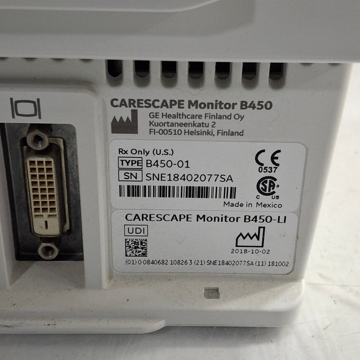 GE Healthcare Carescape B450 Patient Monitor