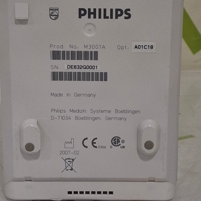 Philips M3001A-A01C18 Fast SpO2, NIBP, 12 lead ECG, Temp, IBP MMS Module