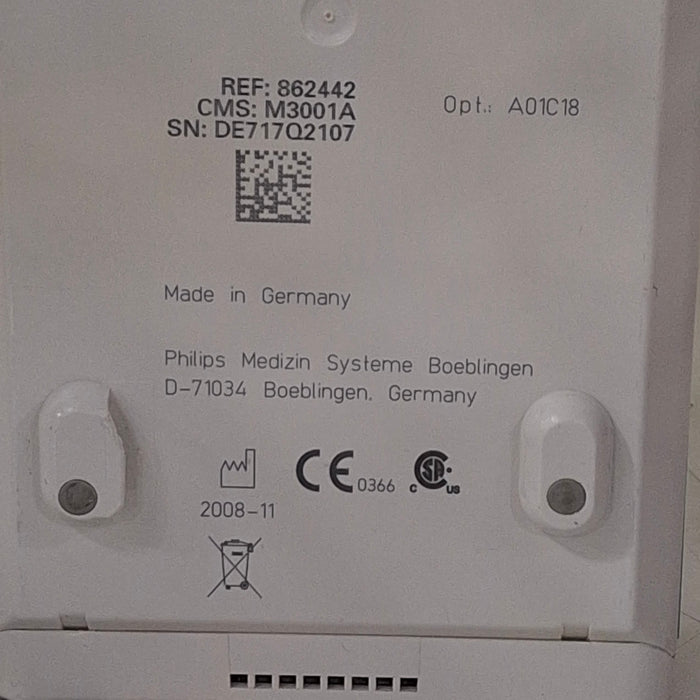 Philips M3001A-A01C18 Fast SpO2, NIBP, 12 lead ECG, Temp, IBP MMS Module