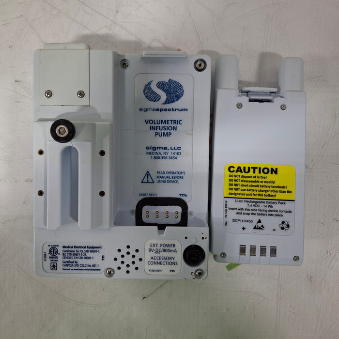 Baxter Sigma Spectrum 6.05.14 with A/B/G/N Battery Infusion Pump