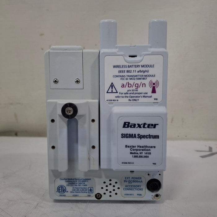 Baxter Sigma Spectrum w/ A/B/G/N Battery Infusion Pump