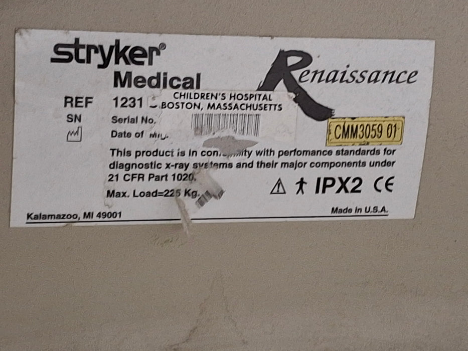 Stryker 1231 Renaissance Series Stretcher