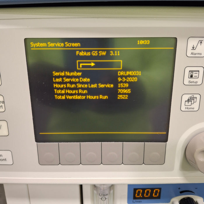 Draeger Medical Fabius GS Anesthesia Machine