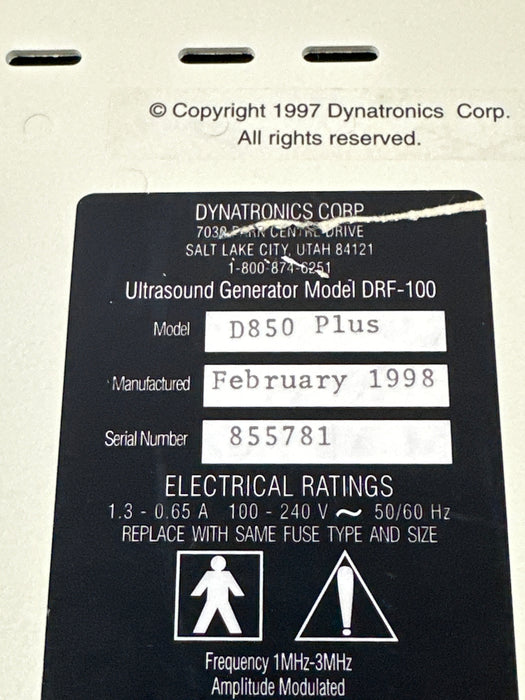 Dynatronics Dynatronics Dynatron 850 Plus Therapy Ultrasound Fitness and Rehab Equipment reLink Medical