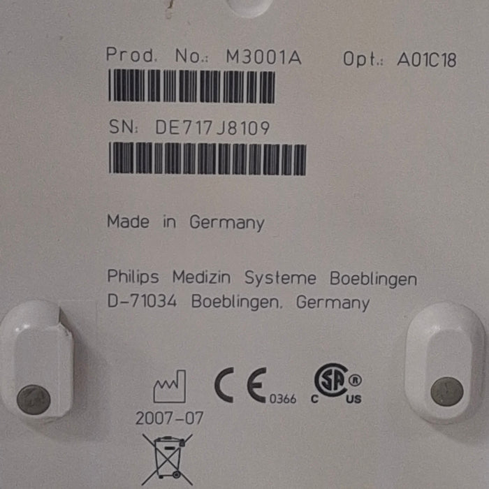 Philips M3001A-A01C18 Fast SpO2, NIBP, 12 lead ECG, Temp, IBP MMS Module