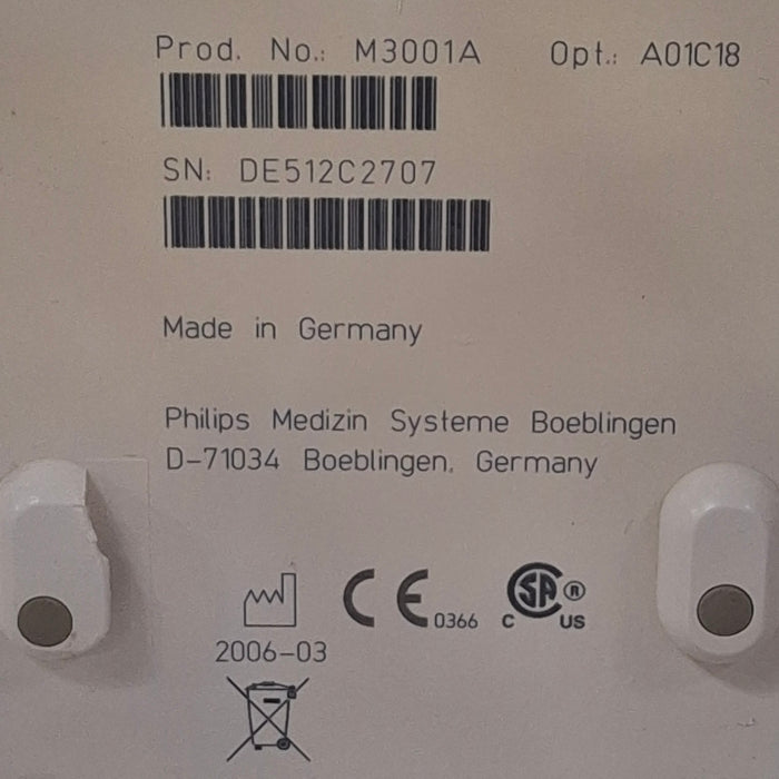 Philips M3001A-A01C18 Fast SpO2, NIBP, 12 lead ECG, Temp, IBP MMS Module