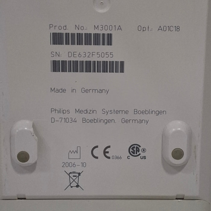 Philips M3001A-A01C18 Fast SpO2, NIBP, 12 lead ECG, Temp, IBP MMS Module