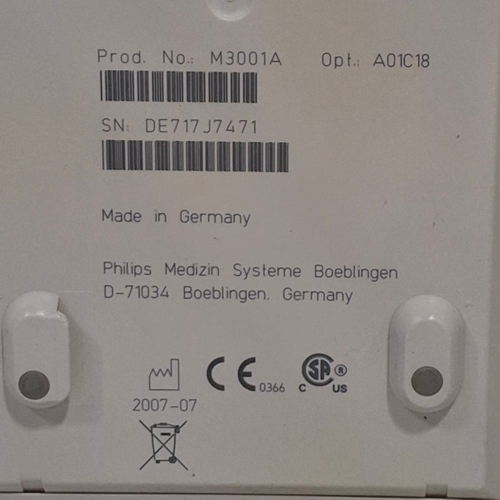 Philips M3001A-A01C18 Fast SpO2, NIBP, 12 lead ECG, Temp, IBP MMS Module