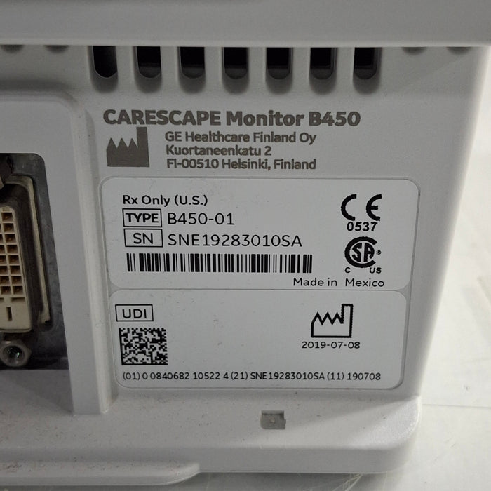 GE Healthcare GE Healthcare Carescape B450 Critical Care Patient Monitor Patient Monitors reLink Medical