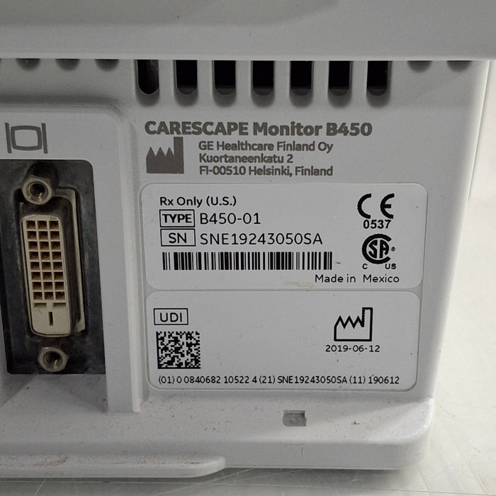 GE Healthcare GE Healthcare Carescape B450 Critical Care Patient Monitor Patient Monitors reLink Medical