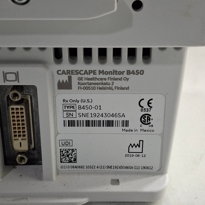 GE Healthcare GE Healthcare Carescape B450 Critical Care Patient Monitor Patient Monitors reLink Medical