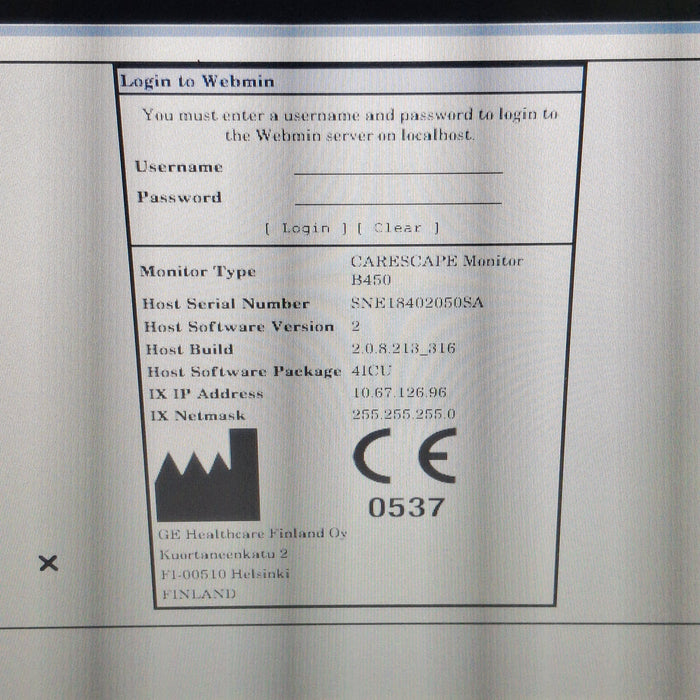 GE Healthcare GE Healthcare Carescape B450 Critical Care Patient Monitor Patient Monitors reLink Medical