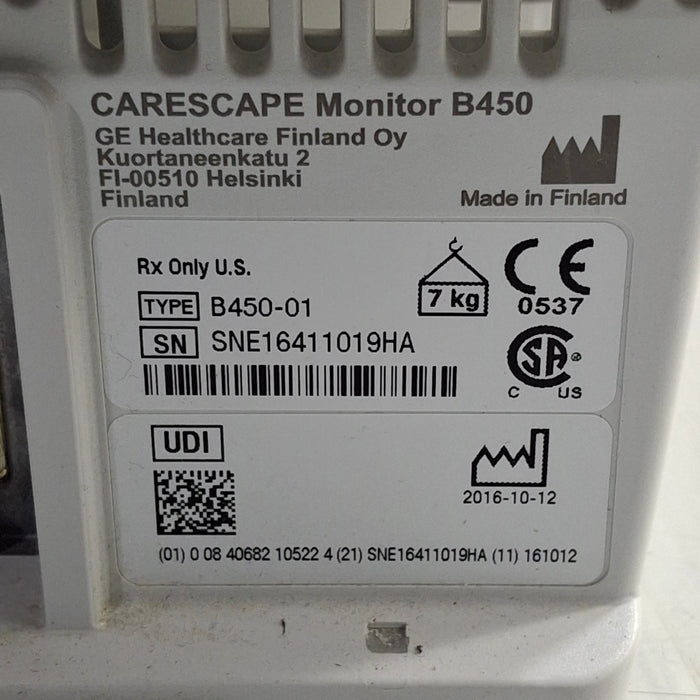 GE Healthcare GE Healthcare Carescape B450 Critical Care Patient Monitor Patient Monitors reLink Medical