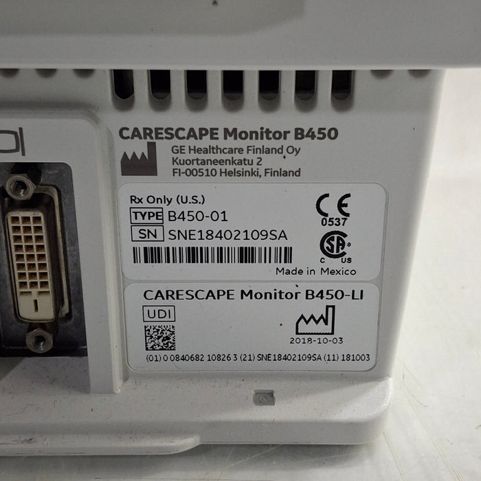 GE Healthcare GE Healthcare Carescape B450 Critical Care Patient Monitor Patient Monitors reLink Medical
