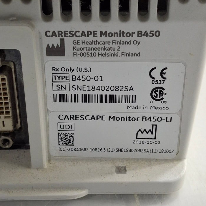 GE Healthcare GE Healthcare Carescape B450 Critical Care Patient Monitor Patient Monitors reLink Medical