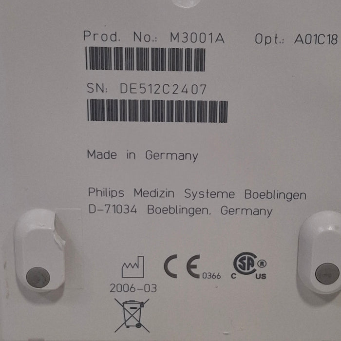 Philips M3001A-A01C18 Fast SpO2, NIBP, 12 lead ECG, Temp, IBP MMS Module