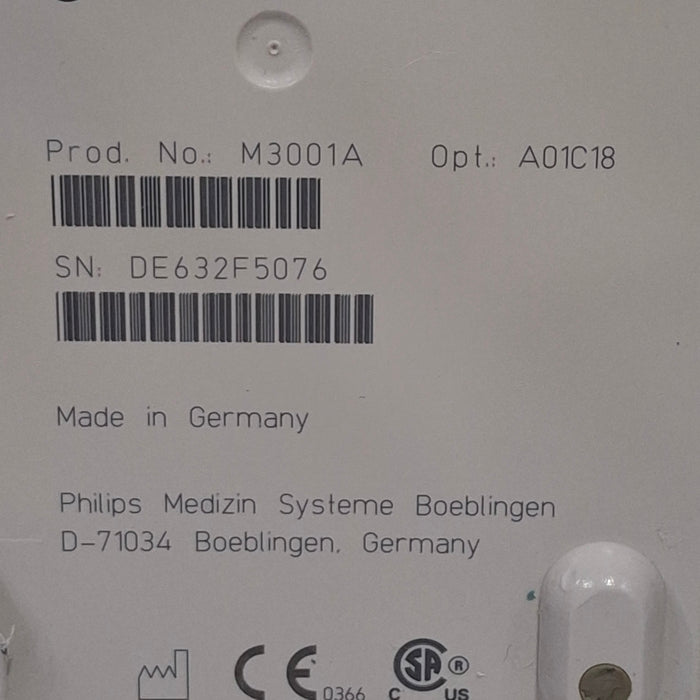 Philips M3001A-A01C18 Fast SpO2, NIBP, 12 lead ECG, Temp, IBP MMS Module