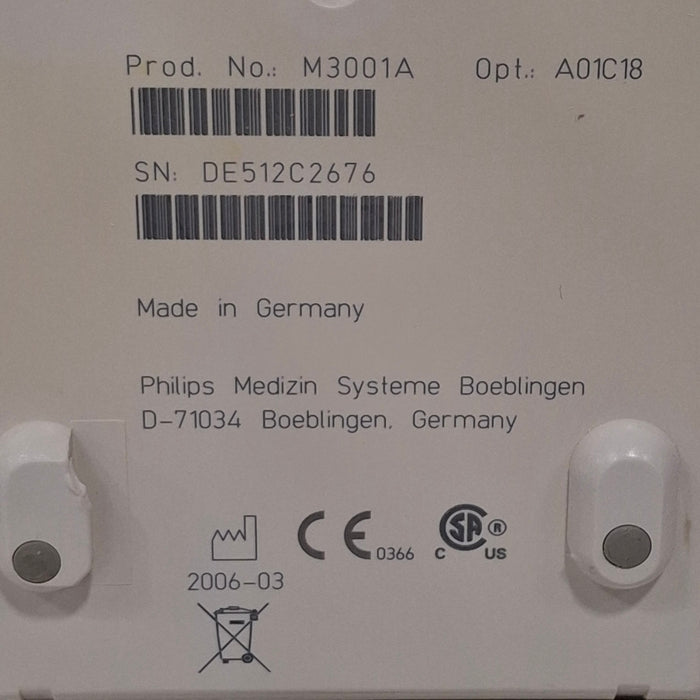 Philips M3001A-A01C18 Fast SpO2, NIBP, 12 lead ECG, Temp, IBP MMS Module