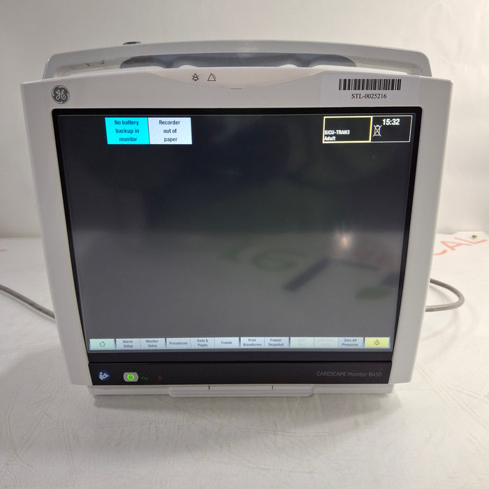 GE Healthcare GE Healthcare Carescape B450 Critical Care Patient Monitor Patient Monitors reLink Medical