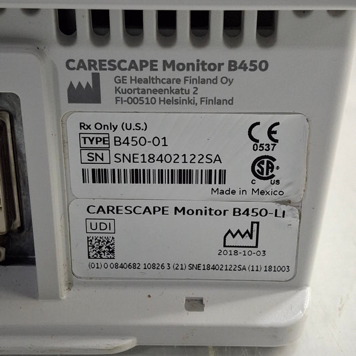 GE Healthcare GE Healthcare Carescape B450 Critical Care Patient Monitor Patient Monitors reLink Medical