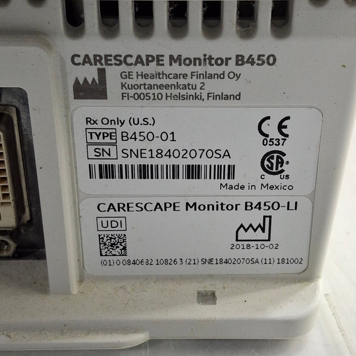 GE Healthcare GE Healthcare Carescape B450 Patient Monitor Patient Monitors reLink Medical