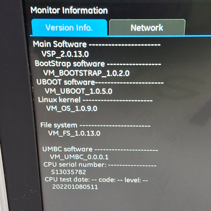 GE Healthcare B125 Patient Monitor