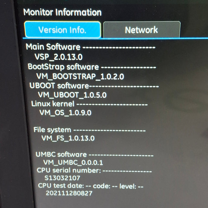 GE Healthcare B125 Patient Monitor