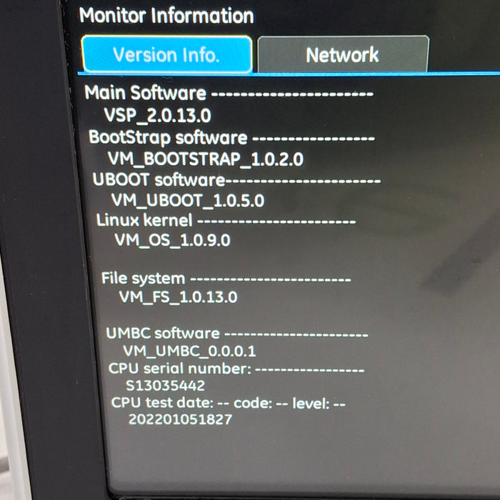 GE Healthcare B125 Patient Monitor