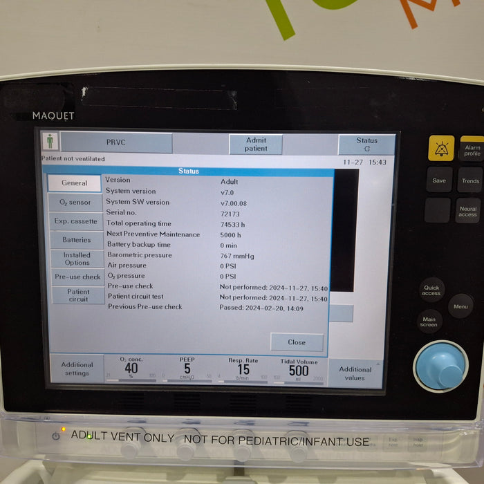 Maquet Maquet Servo I Ventilator Respiratory reLink Medical