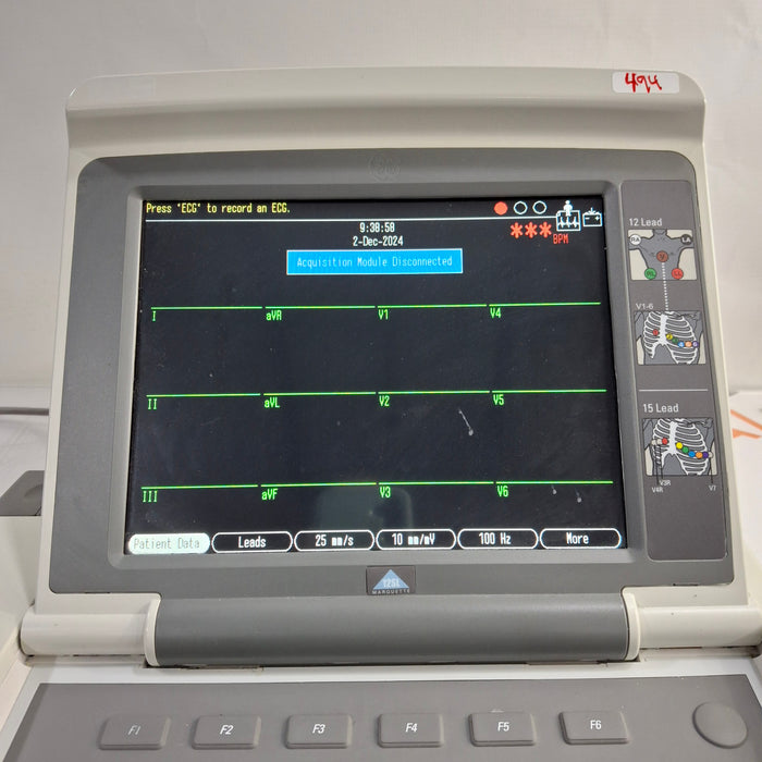 GE Healthcare MAC 5500 HD with CAM Module ECG System