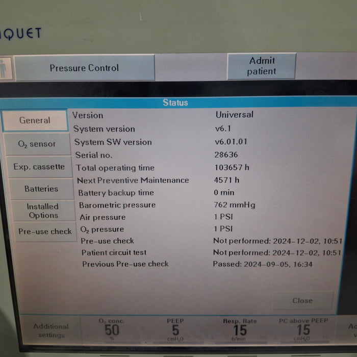 Maquet Servo I Ventilator