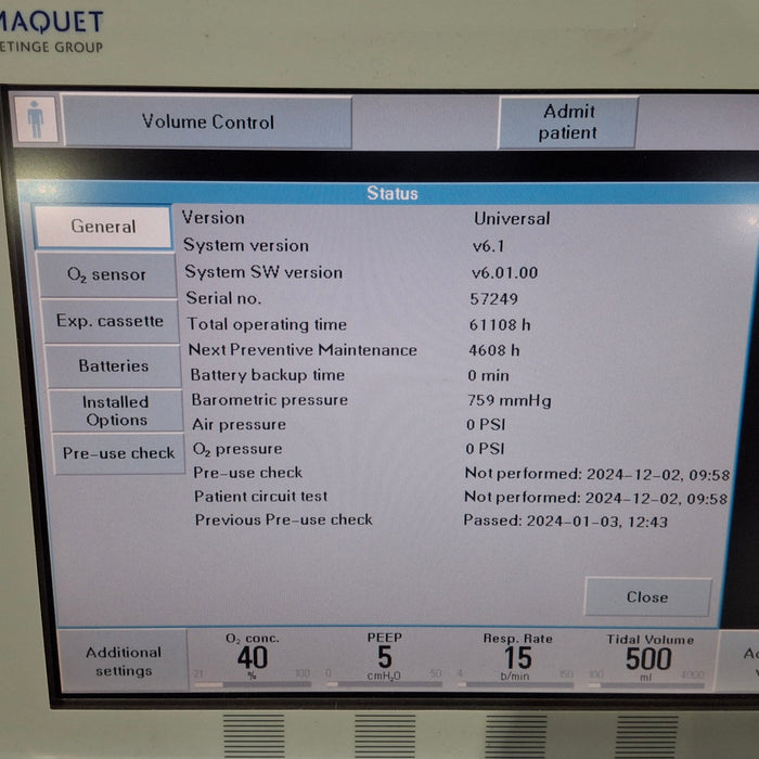 Maquet Servo I Ventilator